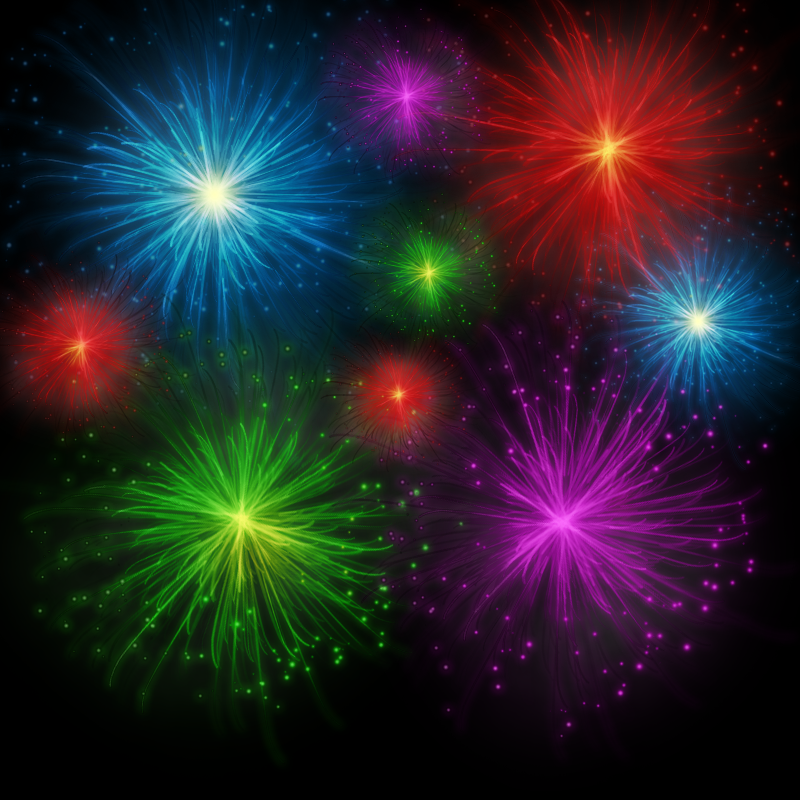 Poorly Photoshopped fireworks.