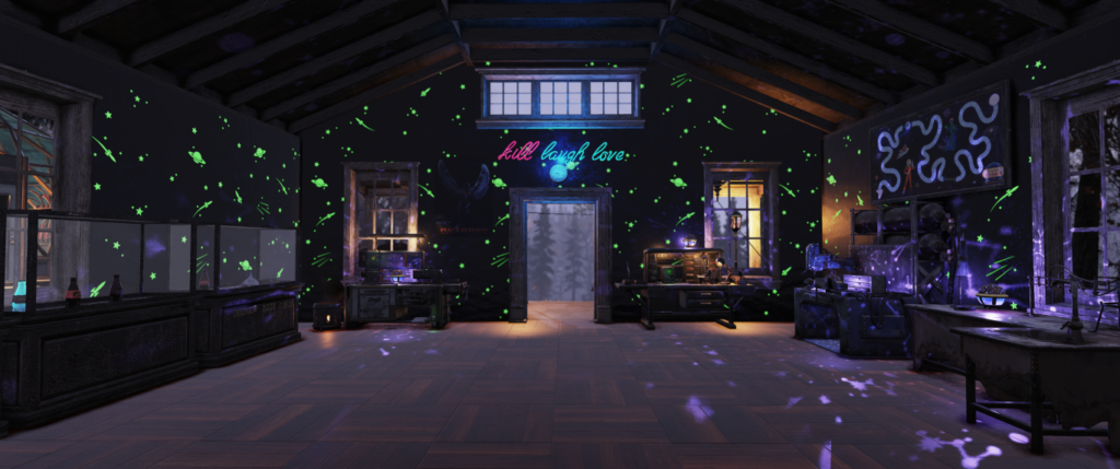 A player camp in Fallout 76.