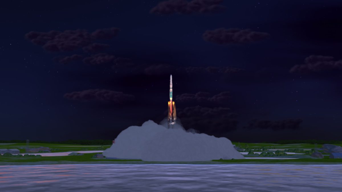 Rocket launch in Mars Horizons
